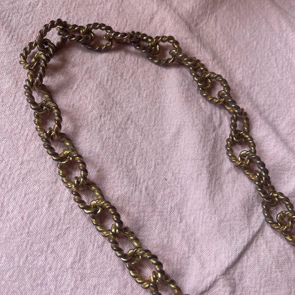 Kenneth Jay Lane Knotted Rope Chain Gold Necklace - Picture 5 of 7
